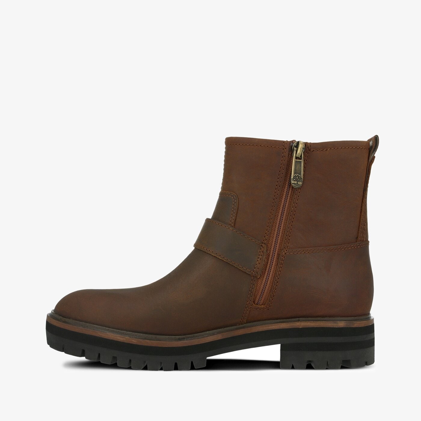 Damskie botki / sztyblety TIMBERLAND LONDON SQUARE BIKER tb0a29552031 kolor brązowy