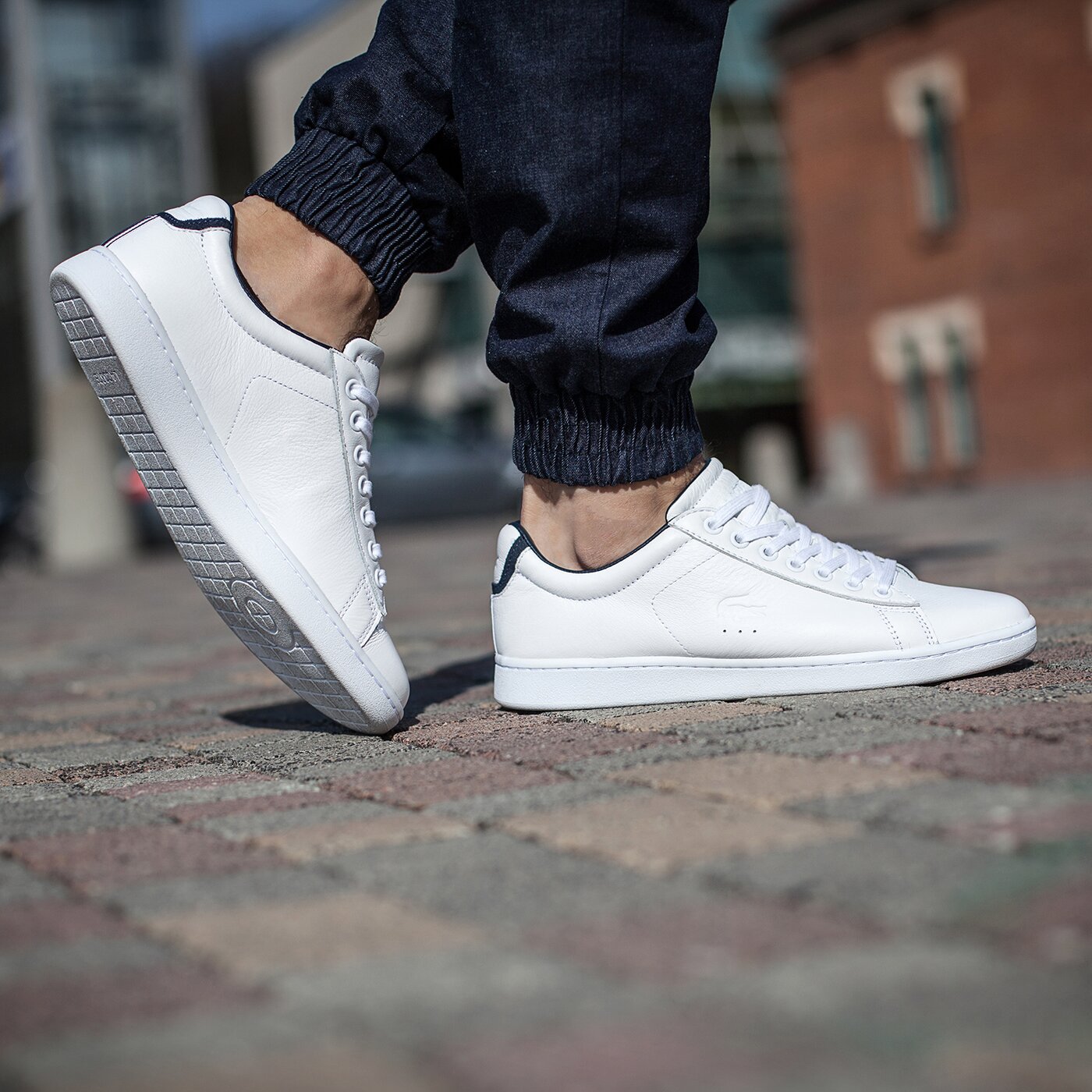 Męskie sneakersy (buty) LACOSTE CARNABY EVO 116 1 731cam0103001 kolor biały