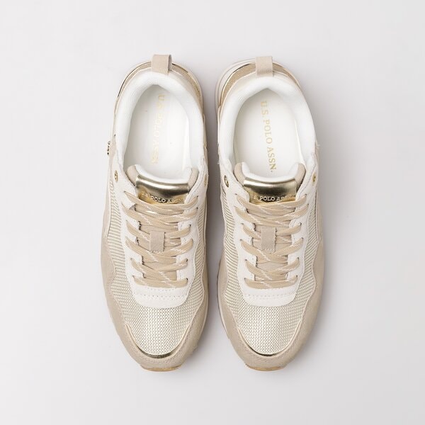 Damskie sneakersy (buty) U.S. POLO ASSN LAYLA layla001w/bei-gol02 kolor biały