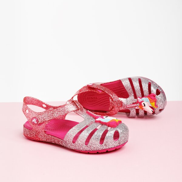 Dziecięce sandały / klapki CROCS ISABELLA CHARM SANDAL K 2055356pdi kolor różowy