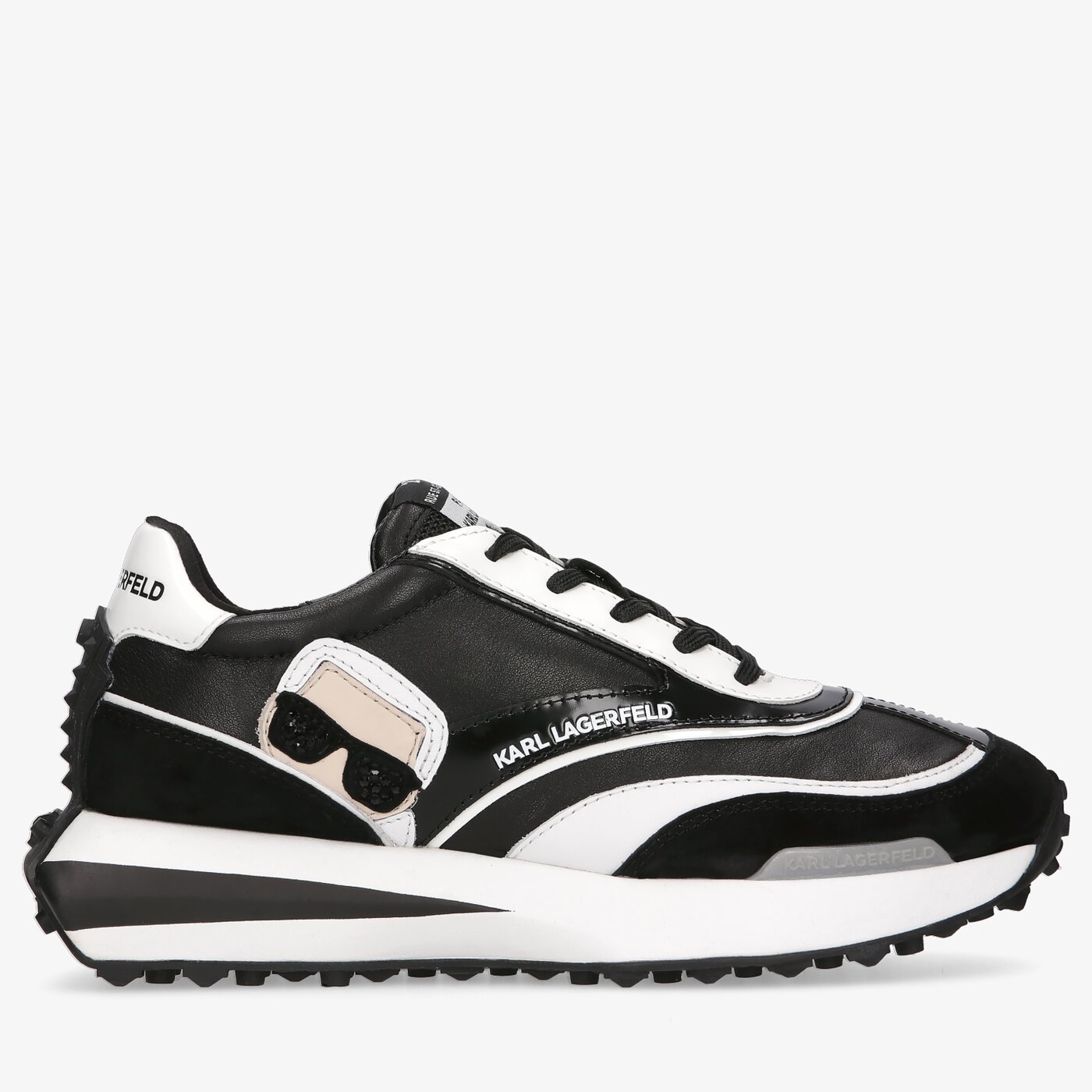 Damskie sneakersy (buty) KARL LAGERFELD ZONE IKON LO RUNNER kl62930300 kolor czarny