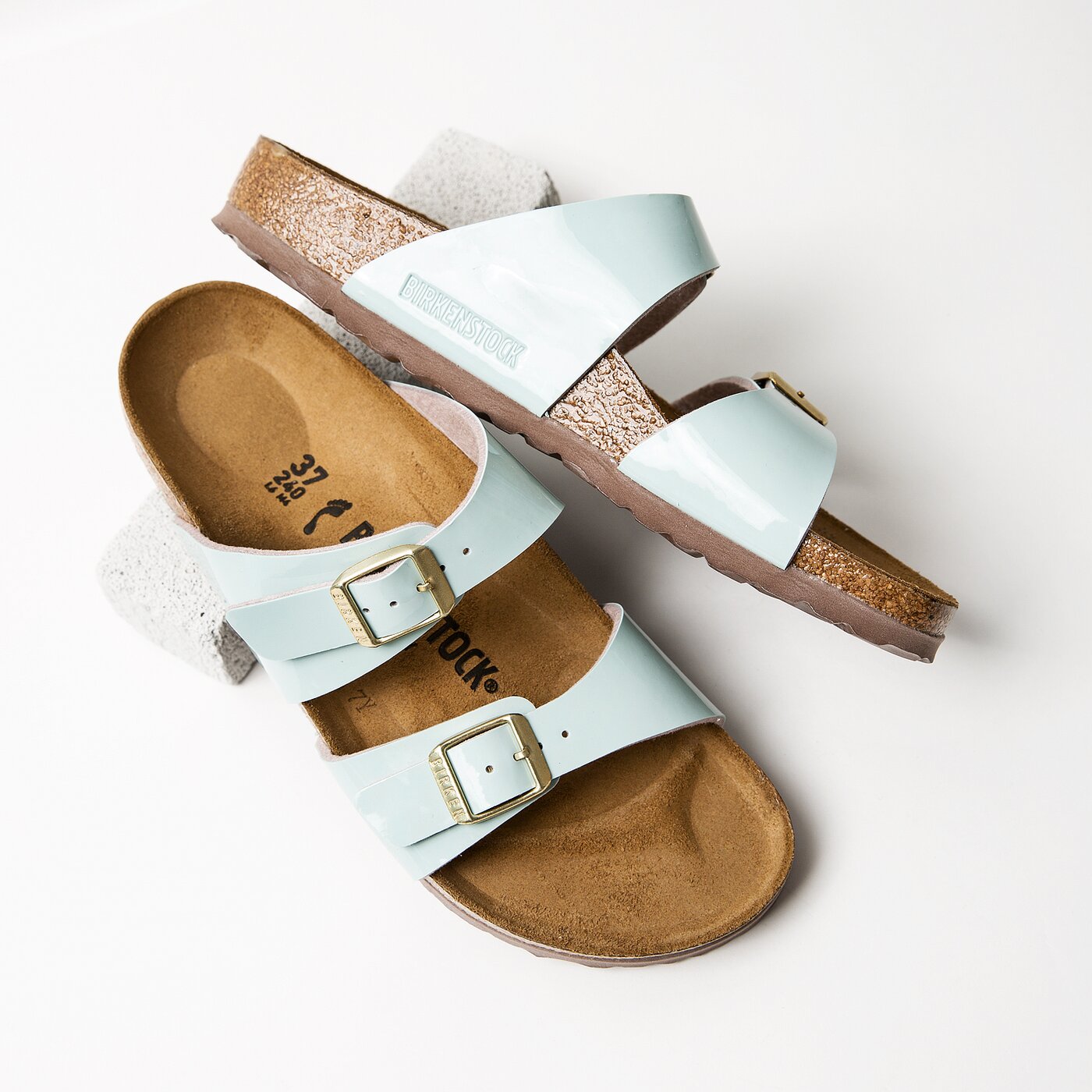 Damskie klapki BIRKENSTOCK SYDNEY 1008546 kolor niebieski