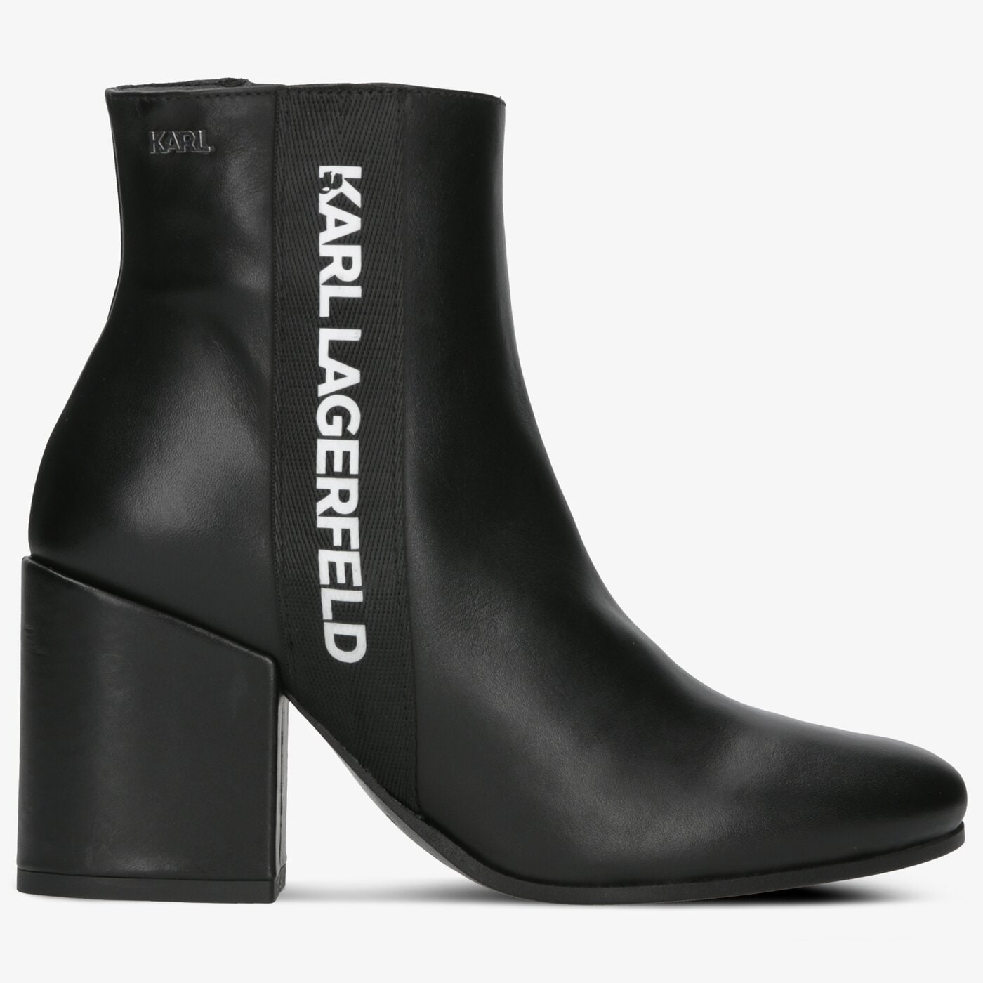 Damskie botki / sztyblety KARL LAGERFELD LAVINIA KARL BAND MIDI BOOT kl31475000 kolor czarny