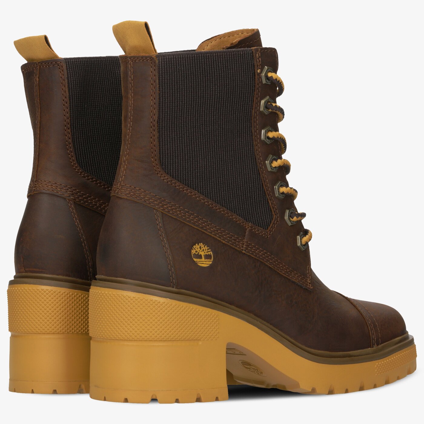 Damskie botki / sztyblety TIMBERLAND SILVER BLOSSOM MID BOOTIE tb0a21za2031 kolor brązowy