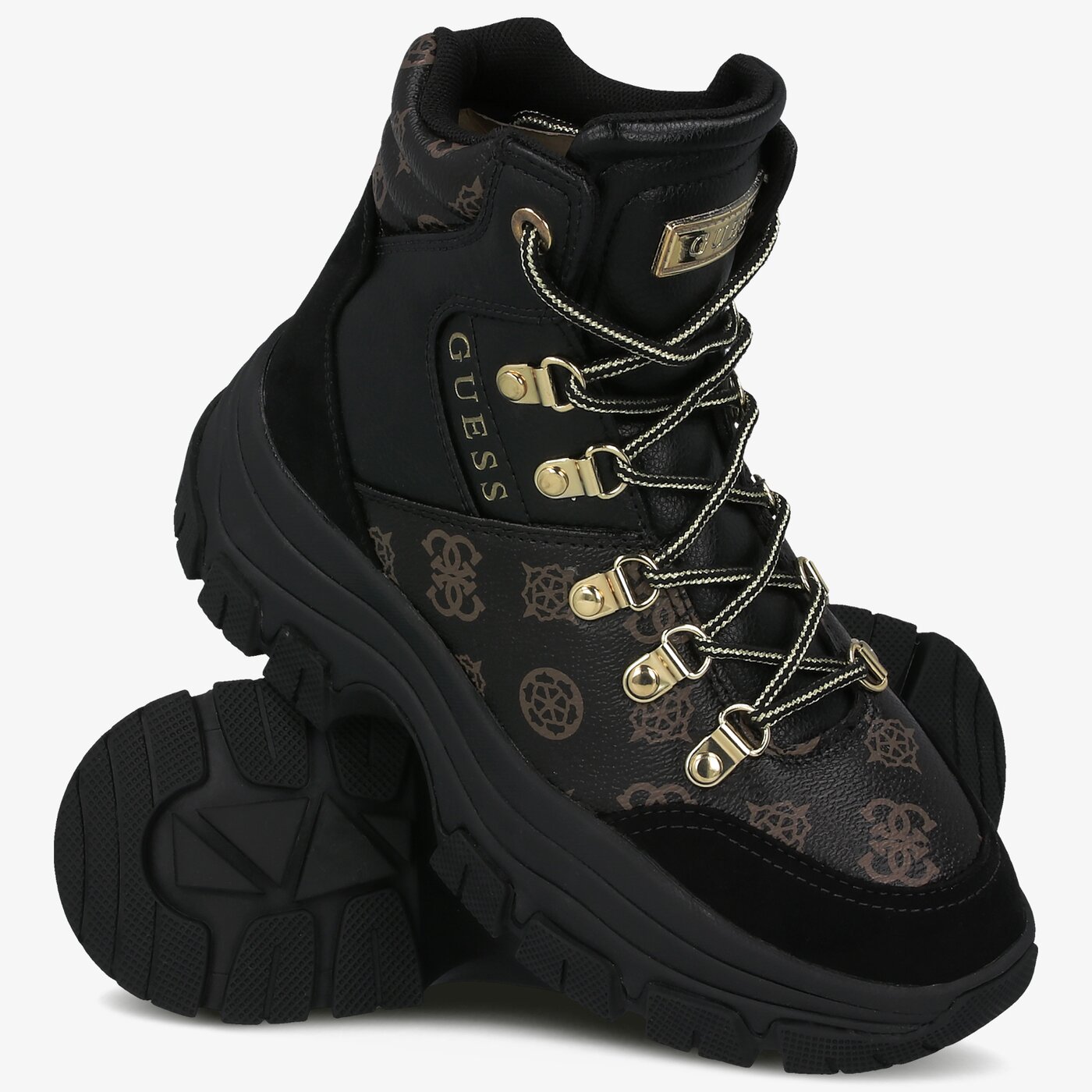 Damskie sneakersy (buty) GUESS BEVV fl8bevfal12black kolor czarny