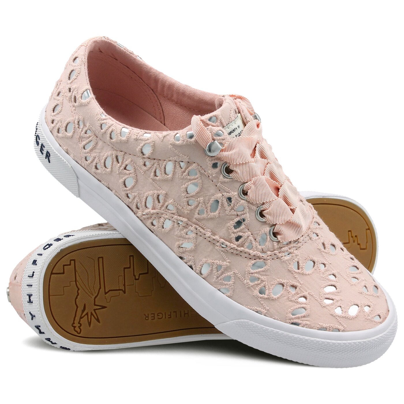 Damskie trampki TOMMY HILFIGER HERITAGE METALLIC STAR SNEAKER fw0fw02472502 kolor różowy