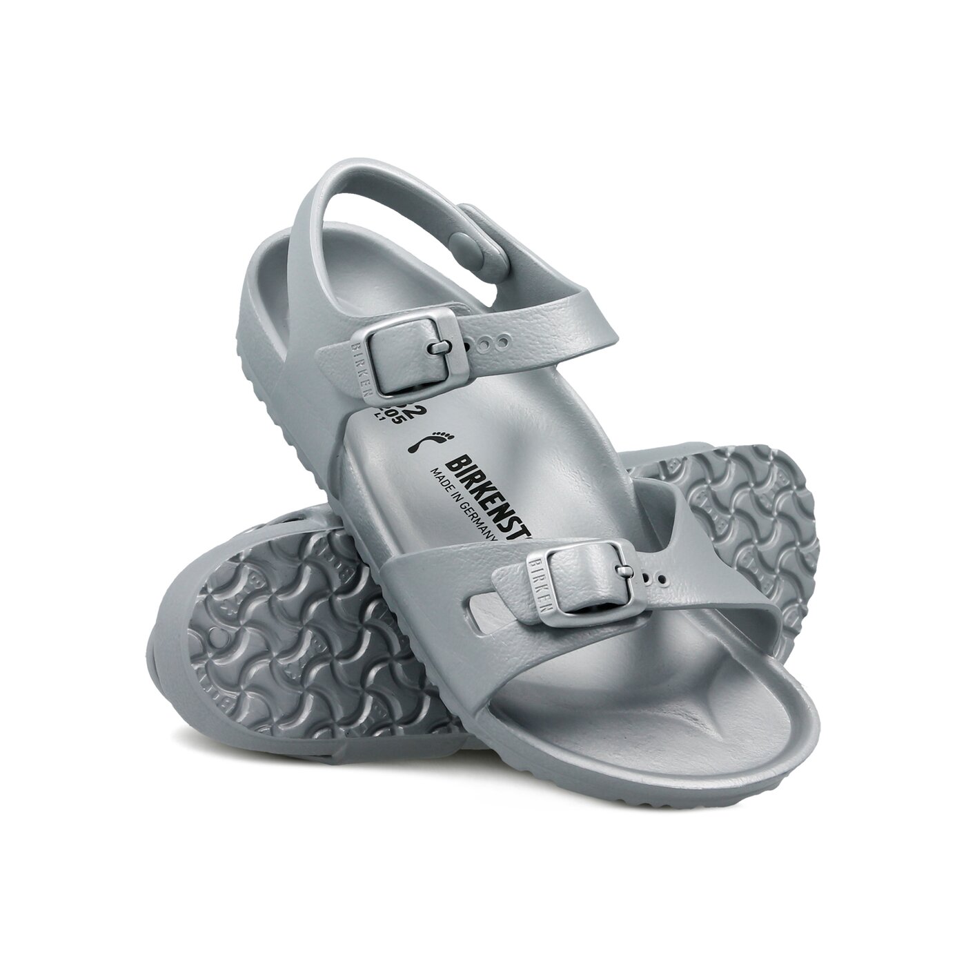 Dziecięce sandały / klapki BIRKENSTOCK RIO KIDS EVA 1003533 kolor szary