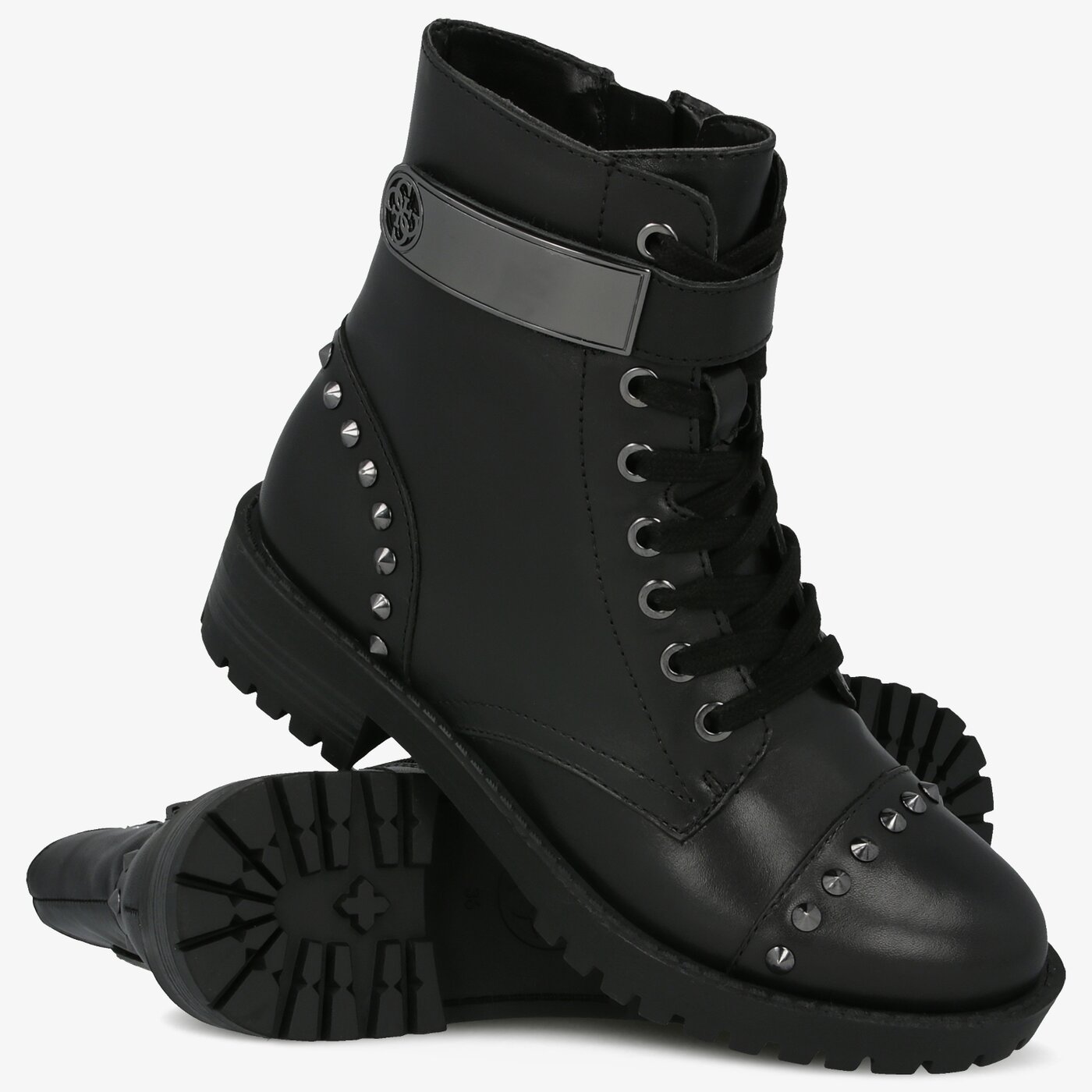 Damskie botki / sztyblety GUESS HALEIGH fl8hhilea10black kolor czarny