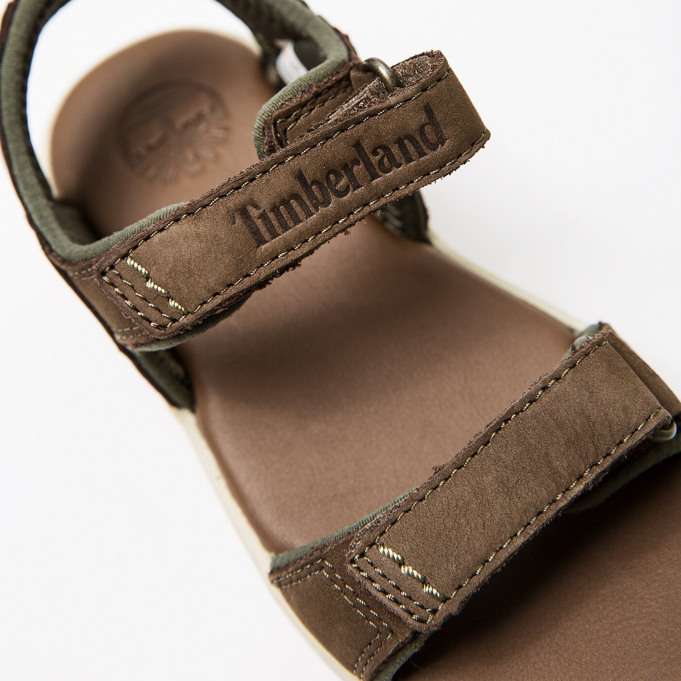 Dziecięce sandały / klapki TIMBERLAND NUBBLE SANDAL LTHR 2 STR ca1rag kolor khaki