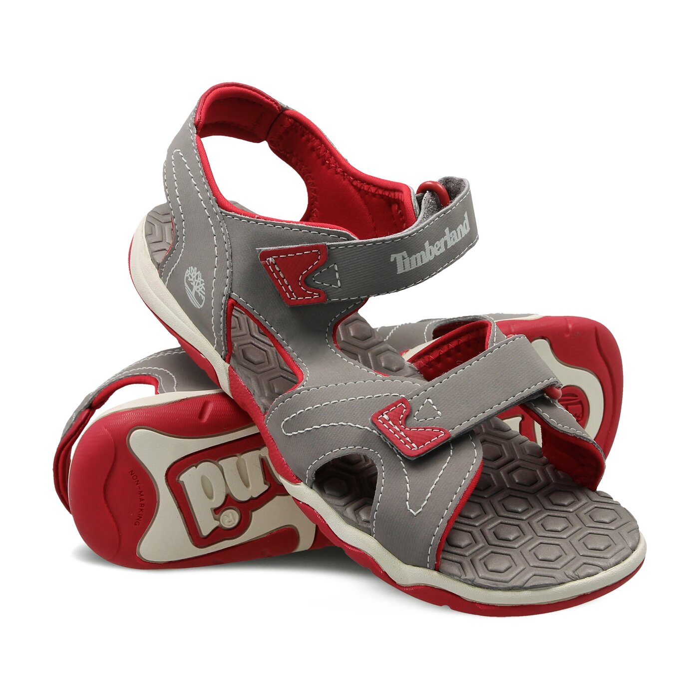 Dziecięce sandały / klapki TIMBERLAND ADVENTURE SEEKER 2 STRAP a1qfk kolor szary