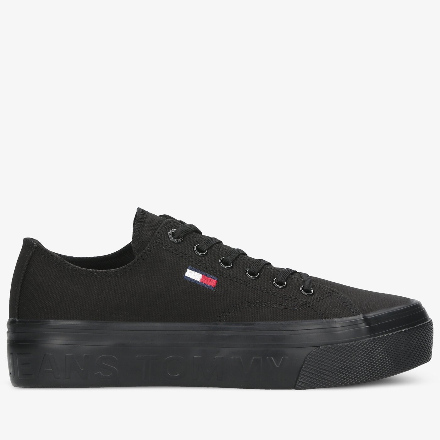 TOMMY HILFIGER TOMMY JEANS FLATFORM VULC kolor CZARNY