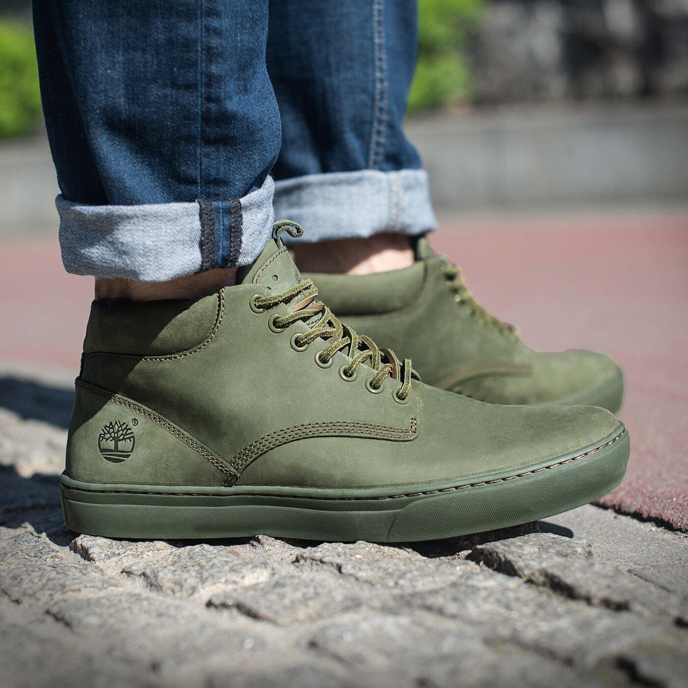 Męskie buty za kostkę TIMBERLAND ADV2.0 CUPSOLE CHUKKA CUPSOLE CHUKKA a1792 kolor zielony