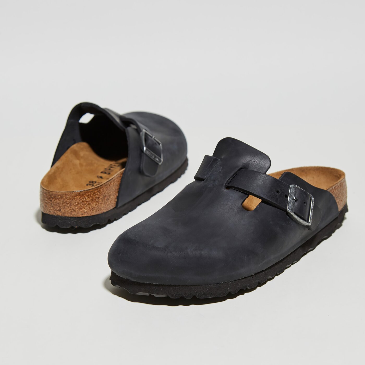 Damskie klapki BIRKENSTOCK BOSTON BS 59463 kolor czarny