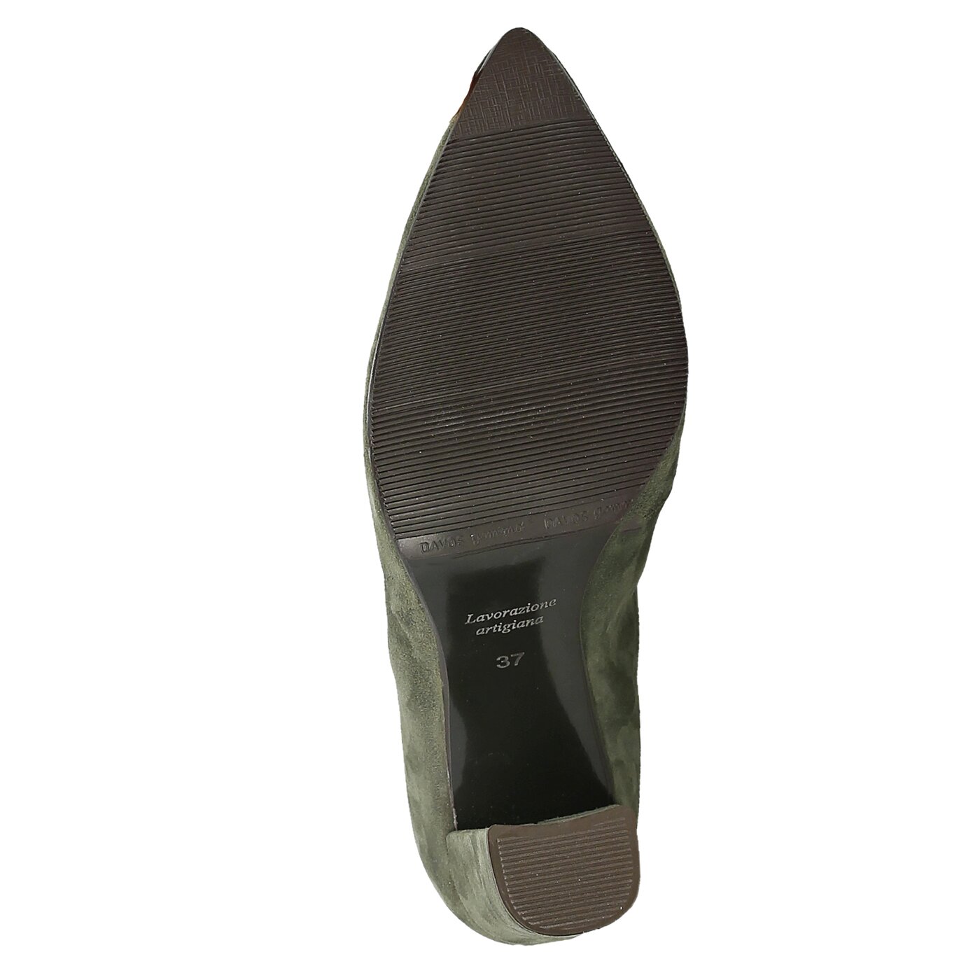 Damskie botki / sztyblety SYMBIOSIS BOTEK DAENERYS WELUR CIEMNA ZIELEŃ ZAMSZ KHAKI 989990 kolor khaki