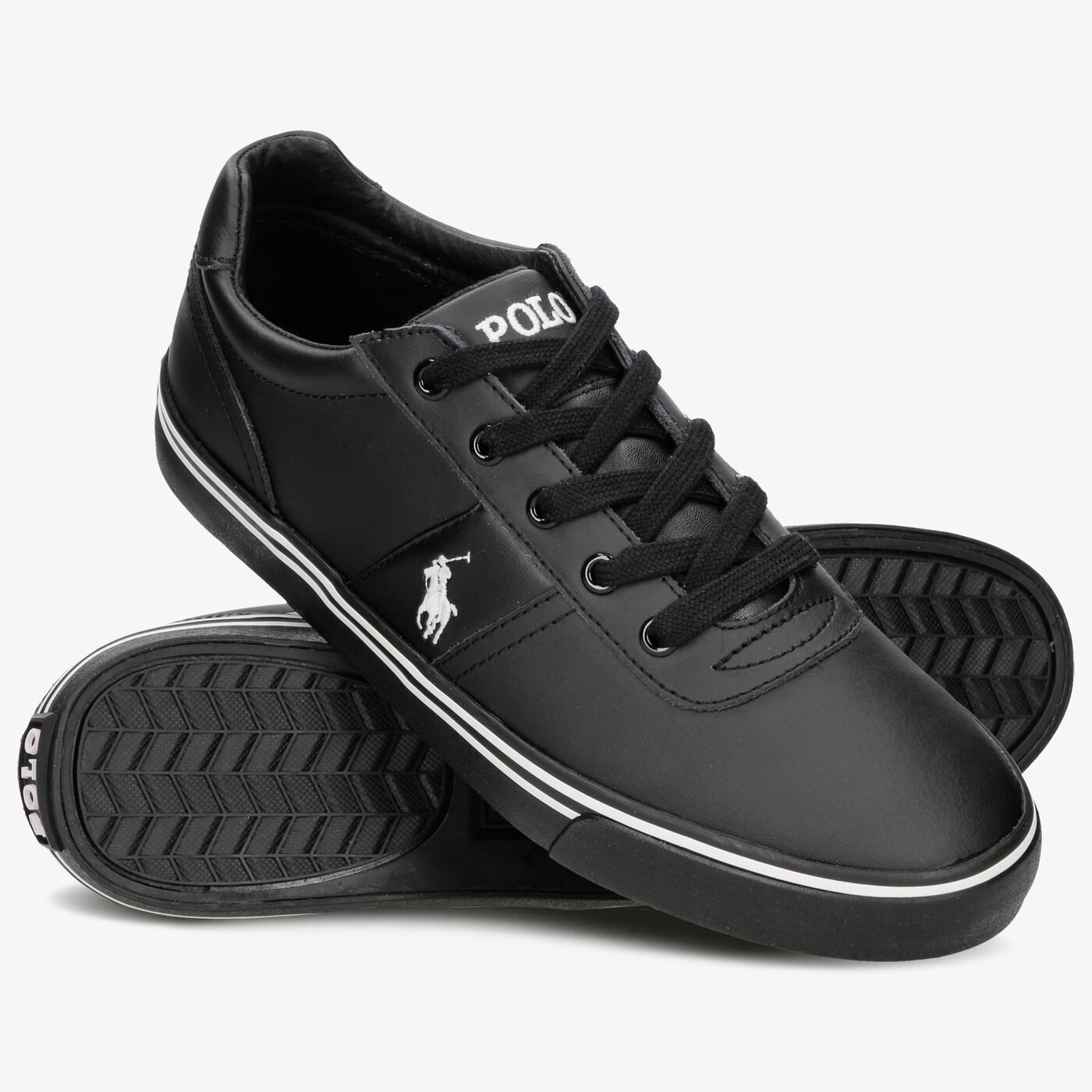 Męskie trampki POLO RL HANFORD BLACK/BLACK LEATHER 8161681803h2 kolor czarny