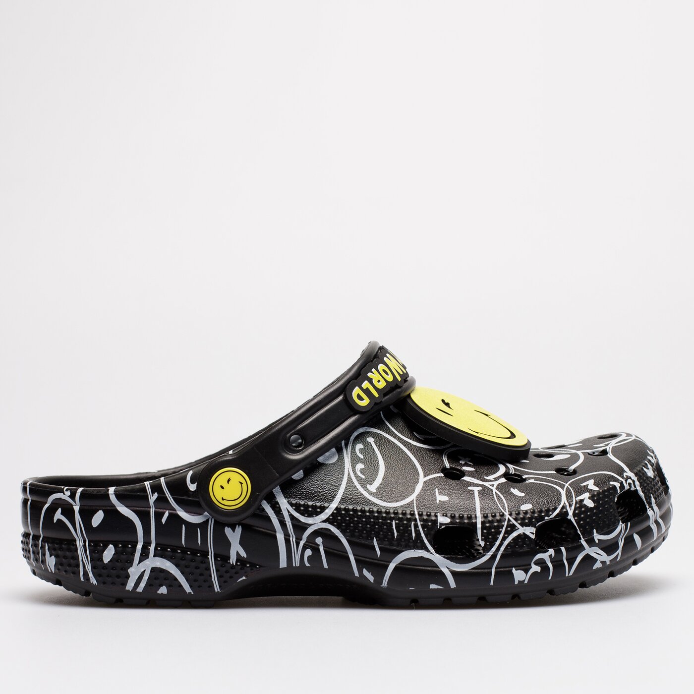 Damskie klapki CROCS SMILEY 207971-0c4 kolor multicolor