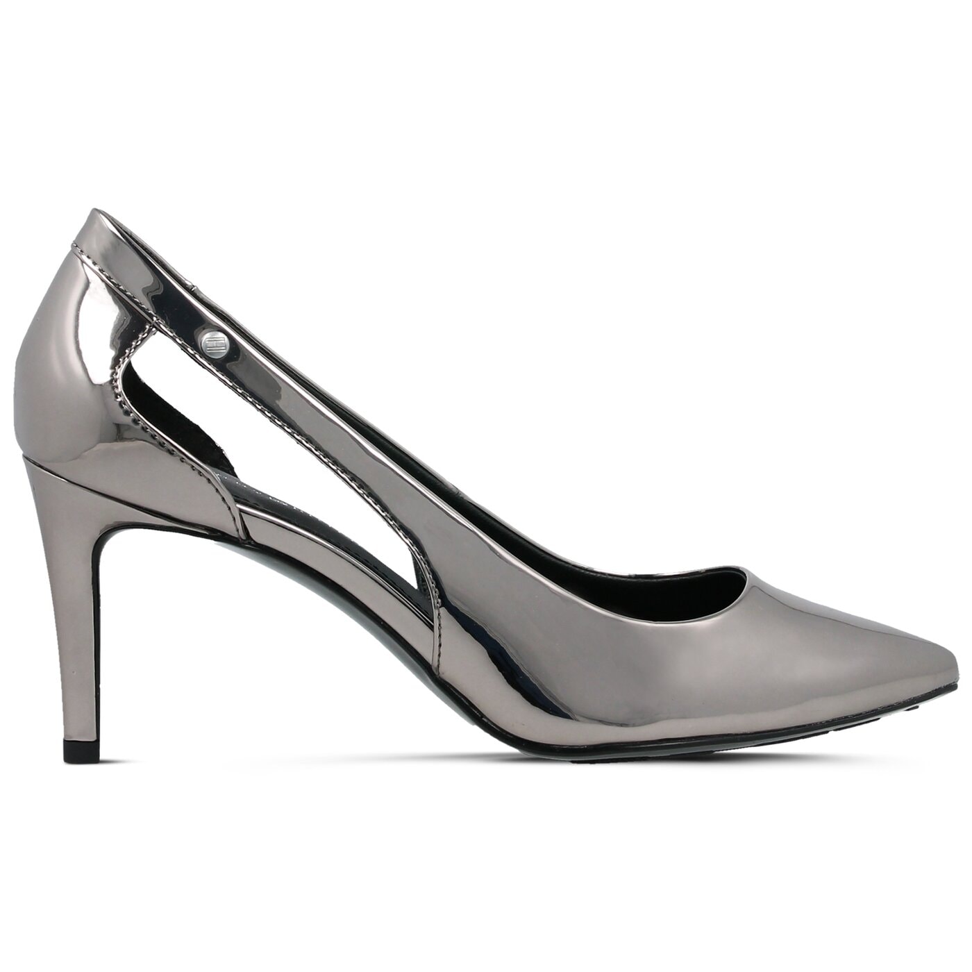 Damskie szpilki / czółenka TOMMY HILFIGER MIRROR METALLIC CUT OUT PUMP fw0fw02972990 kolor czarny