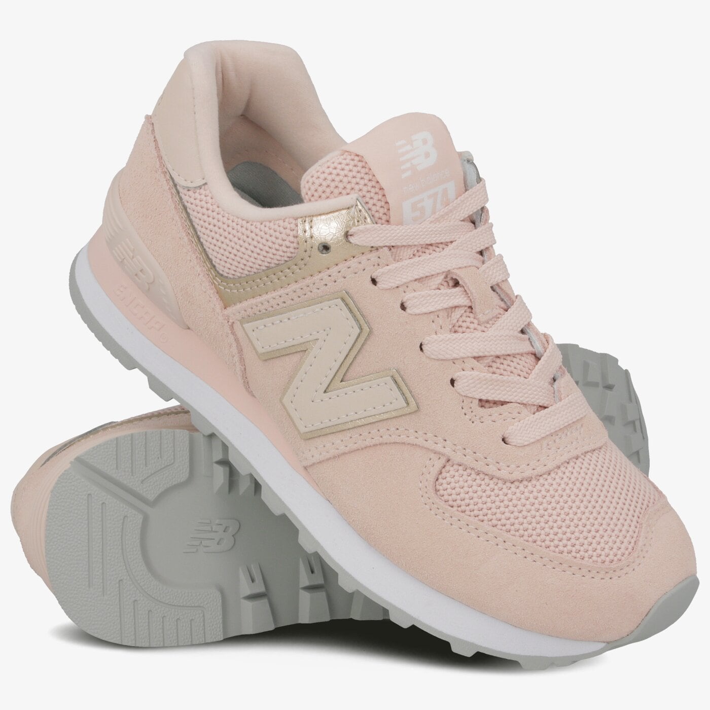 Damskie sneakersy (buty) NEW BALANCE WL574MEC wl574mec kolor różowy