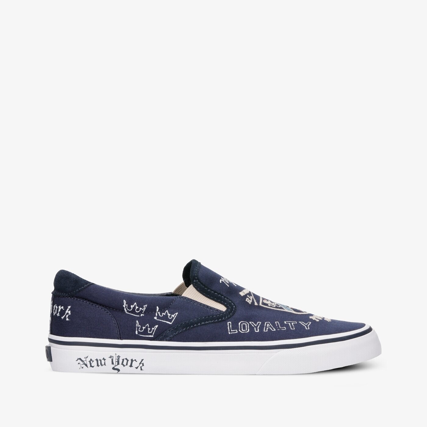 Męskie trampki POLO RL THMPSNIII NE SNEAKERS VULC NEWPORT NAVY YALE GRAPHIC 816745829001 kolor granatowy
