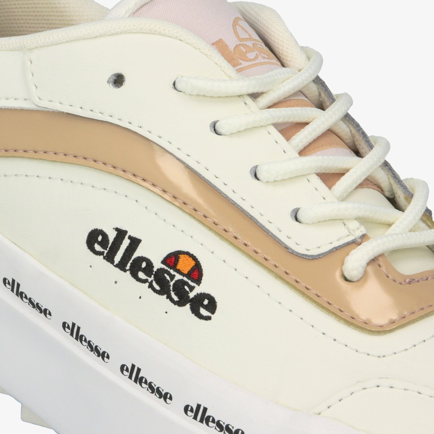 Damskie sneakersy (buty) ELLESSE ALZINA LTHR AF WHT/NAT/OFF WHT 613595 kolor biały