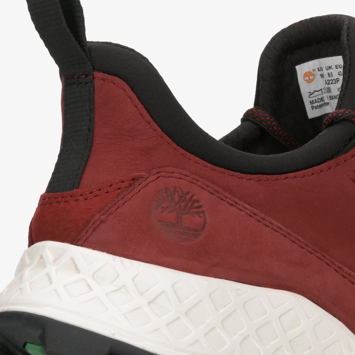 Męskie sneakersy (buty) TIMBERLAND BROOKLYN LACE OXFORD tb0a223pv151 kolor bordowy