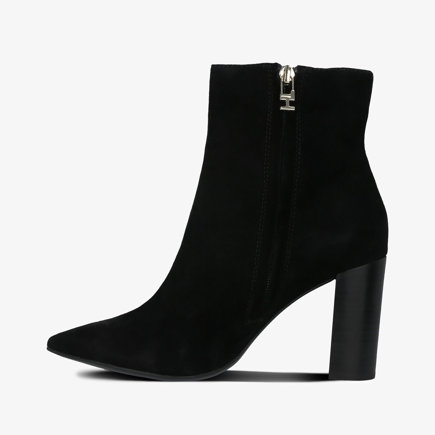 Damskie botki / sztyblety TOMMY HILFIGER LIZANNE 1B ESSENTIAL SUEDE HIGH HEEL BOOT fw0fw05177bds kolor czarny