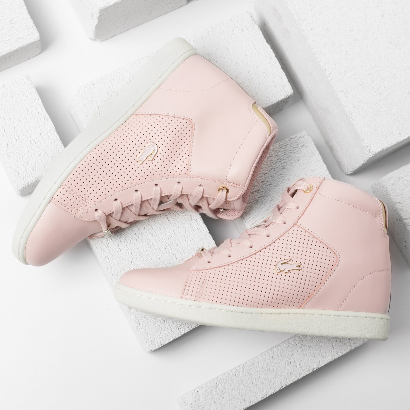 LACOSTE CARNABY EVO WEDGE 3174 różowy 
