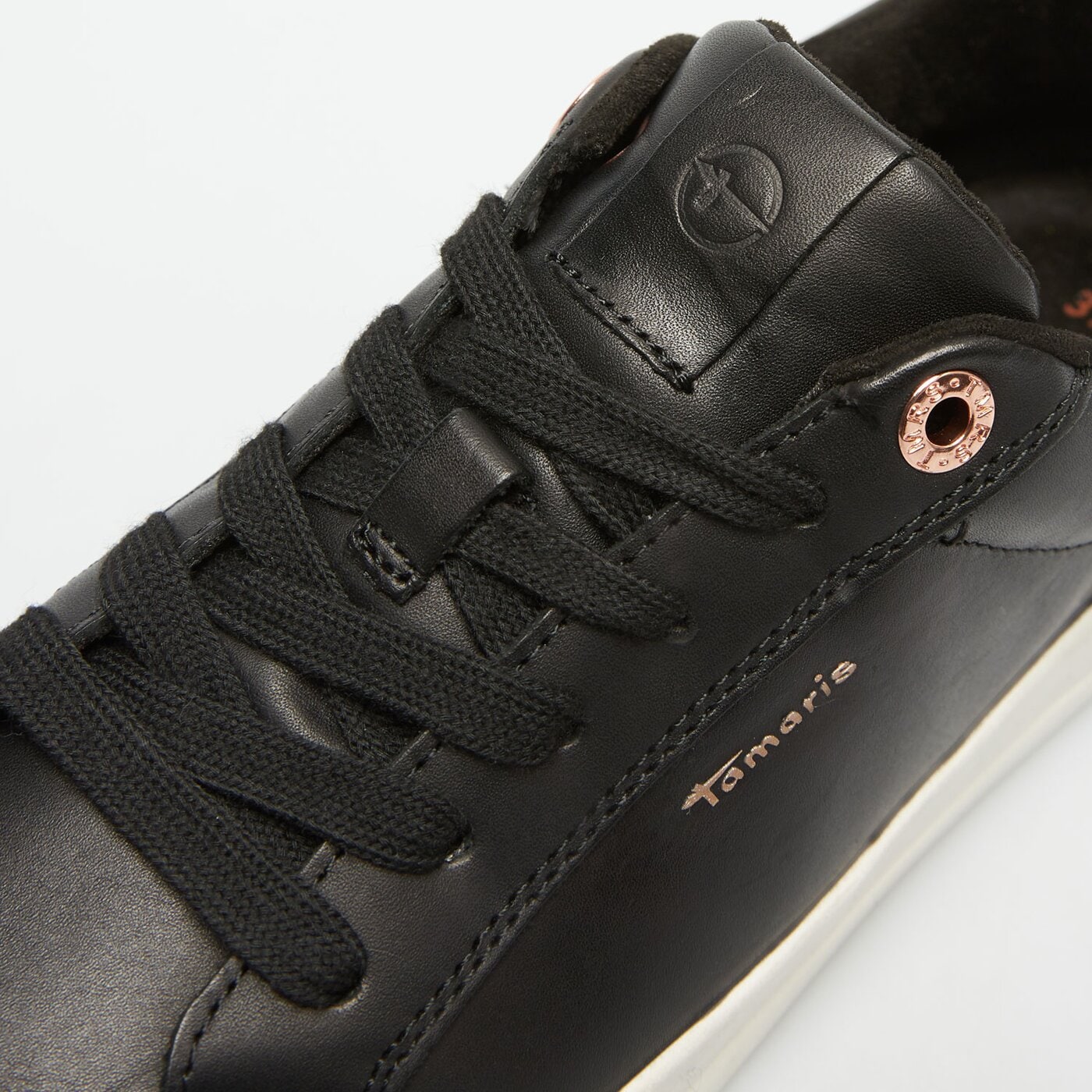 Damskie sneakersy (buty) TAMARIS BLACK ESSENTIAL SNEAKERS  12362242048 kolor czarny