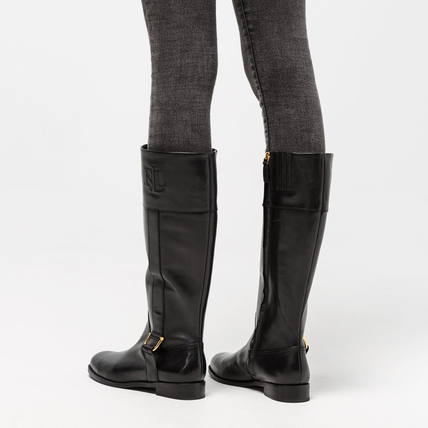 Damskie kozaki LAUREN RALPH LAUREN BERNADINE 802755644001 kolor czarny