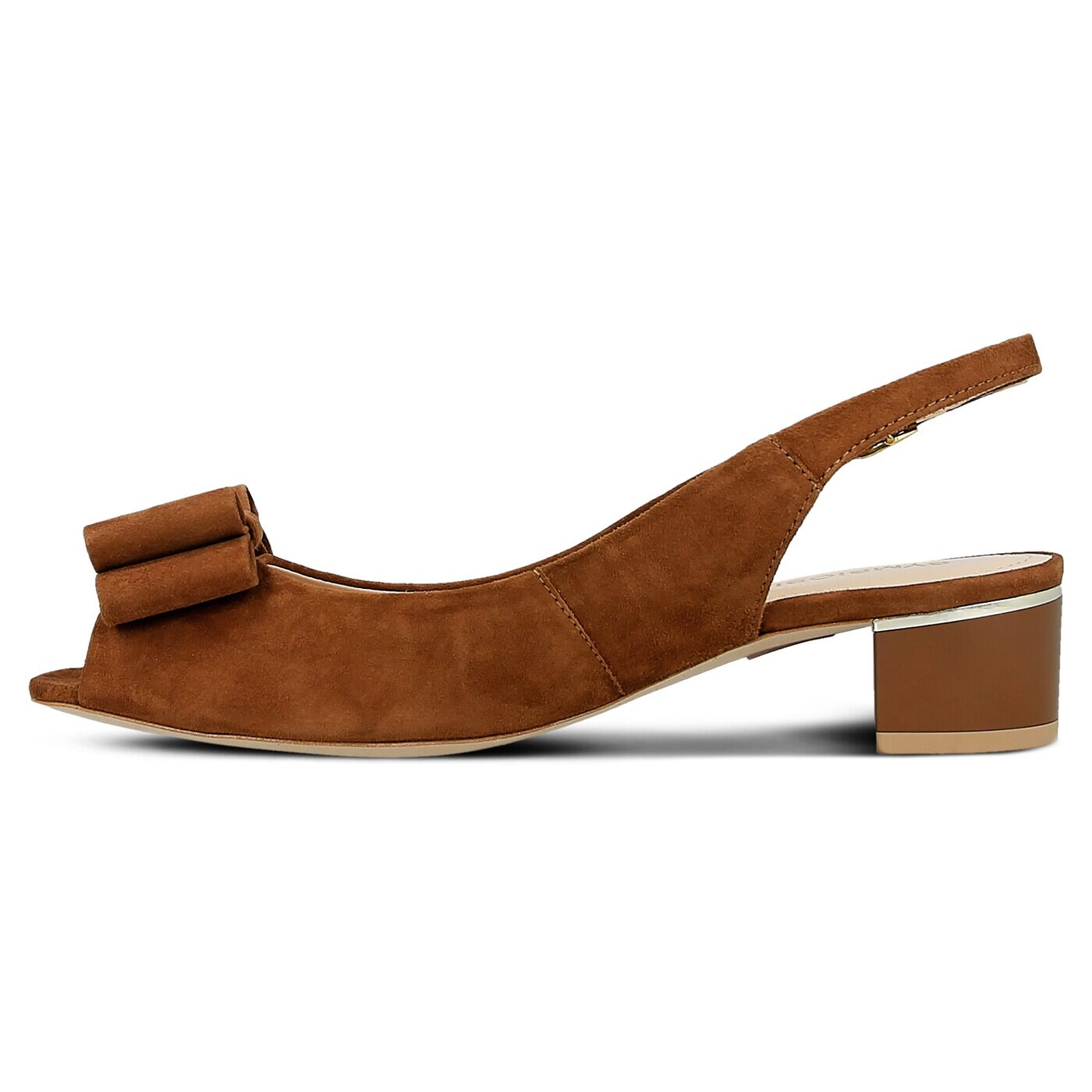 Damskie sandały SYMBIOSIS AURORA SANDAŁY ZAMSZ CAMEL 9281096 kolor brązowy