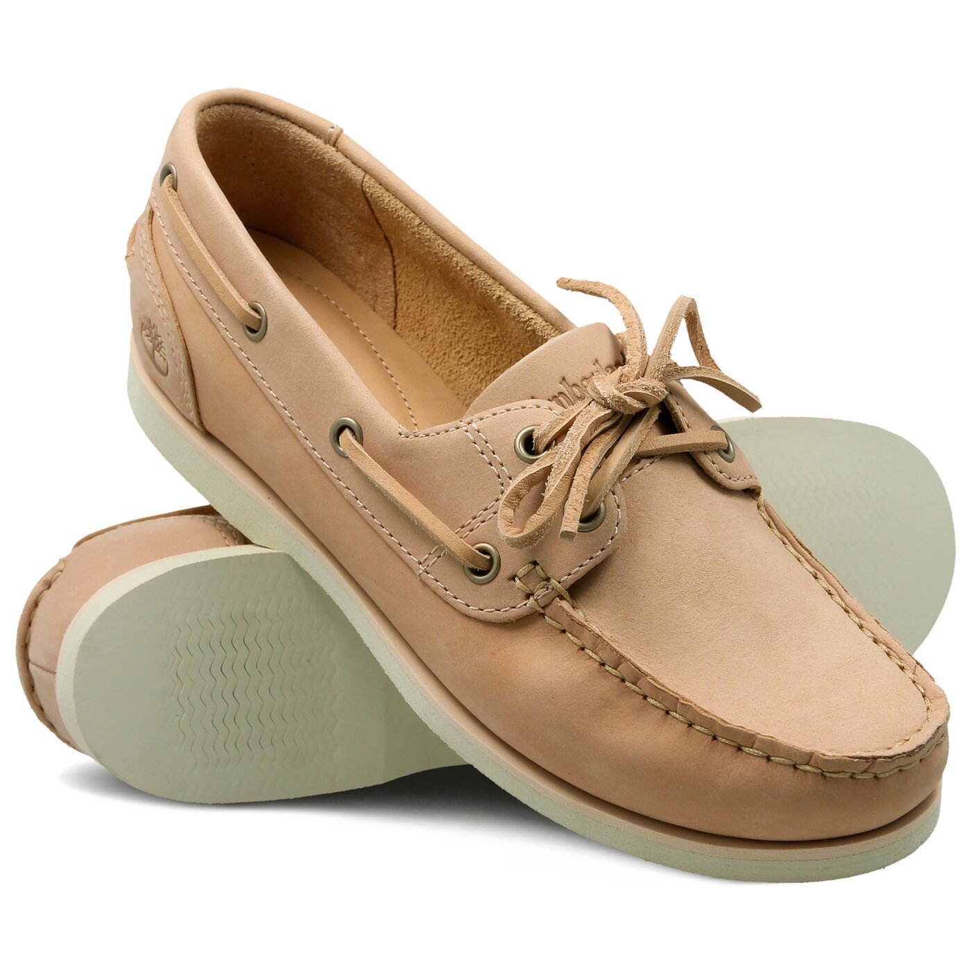 Damskie mokasyny i półbuty TIMBERLAND CLASSIC BOAT UNLINED BOAT a1naq kolor beżowy