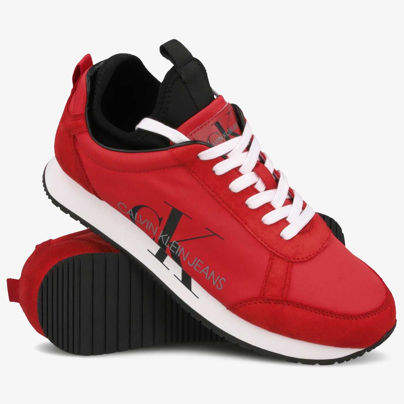 Męskie sneakersy (buty) CALVIN KLEIN JEMMY b4s0136620 kolor czerwony