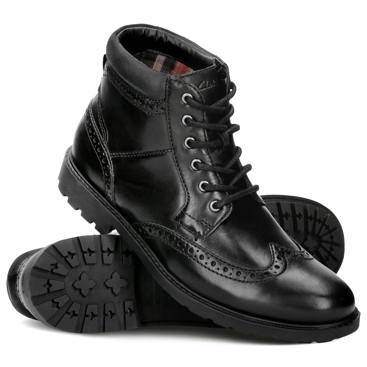 Męskie buty za kostkę CLARKS CURINGTON RISE 26136853 kolor czarny