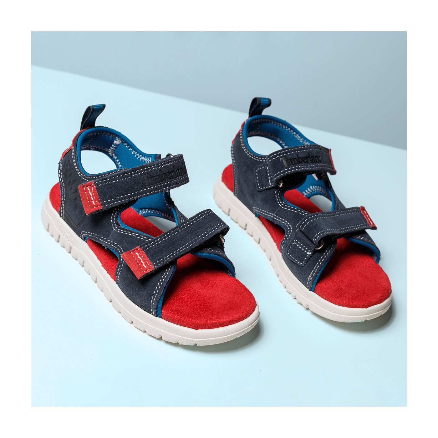 Dziecięce sandały / klapki TIMBERLAND PIERMONT H&L SANDAL a19we kolor granatowy