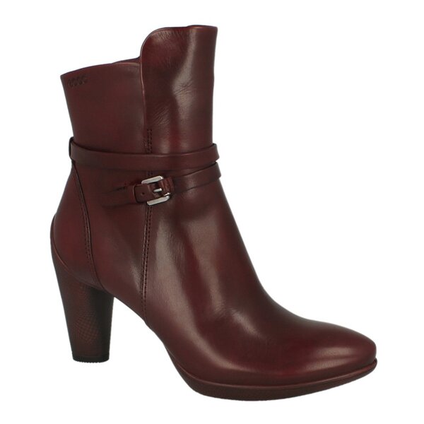 Damskie botki / sztyblety ECCO SCULPTURED 75 24266301070 kolor bordowy