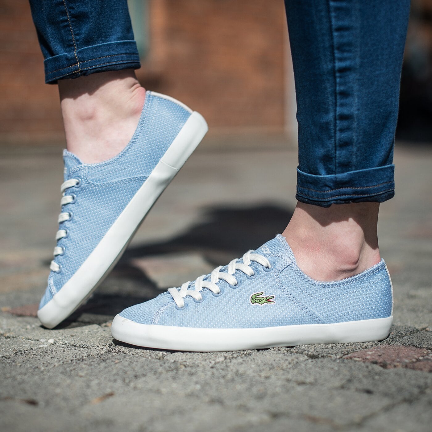 Damskie sneakersy (buty) LACOSTE RAMER 116 1 731spw00231f2 kolor niebieski