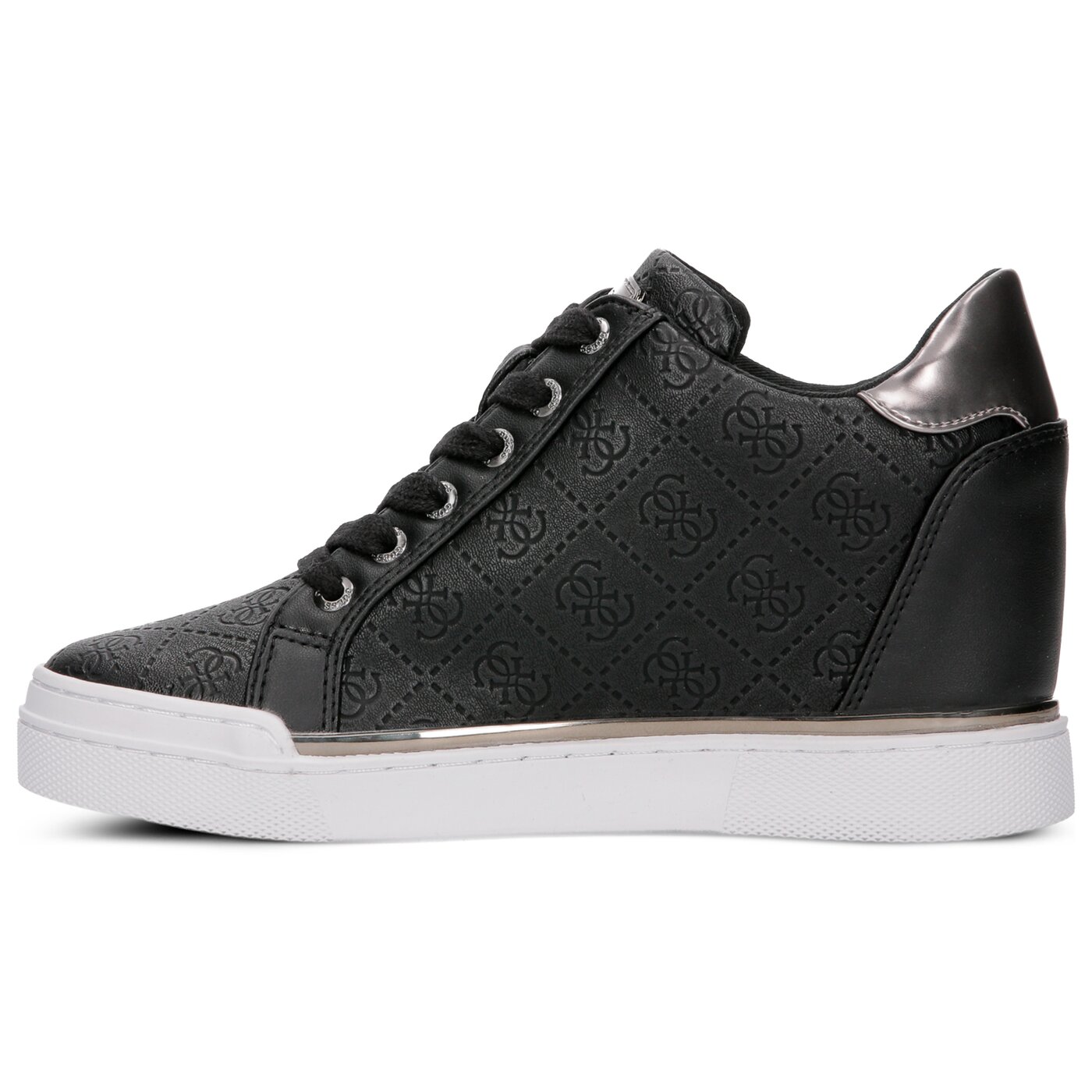 Damskie sneakersy (buty) GUESS FLOWURS fl5fwufal12black kolor czarny