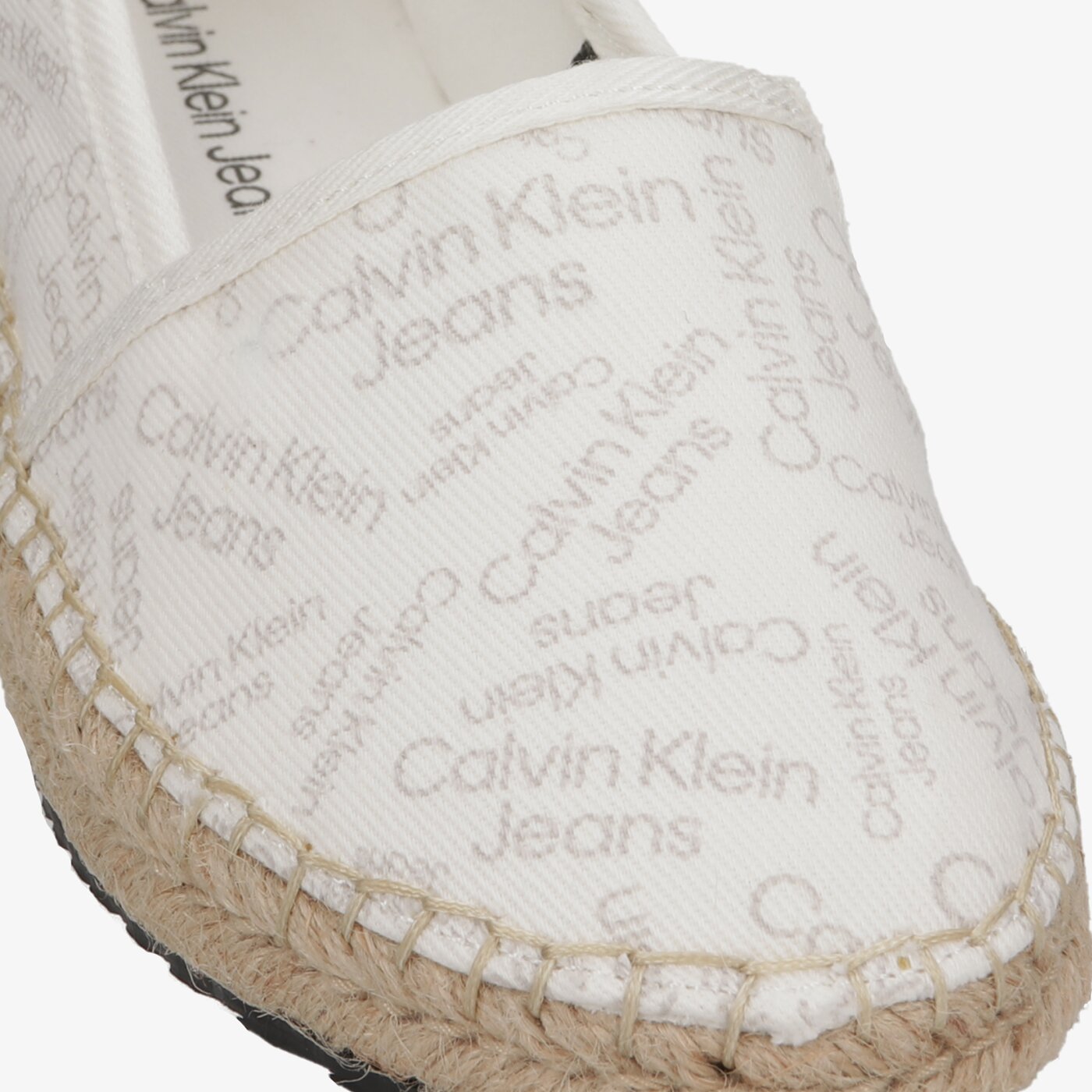 Damskie espadryle CALVIN KLEIN ESPADRILLES DENIM WHITE yw0yw006530k6 kolor biały