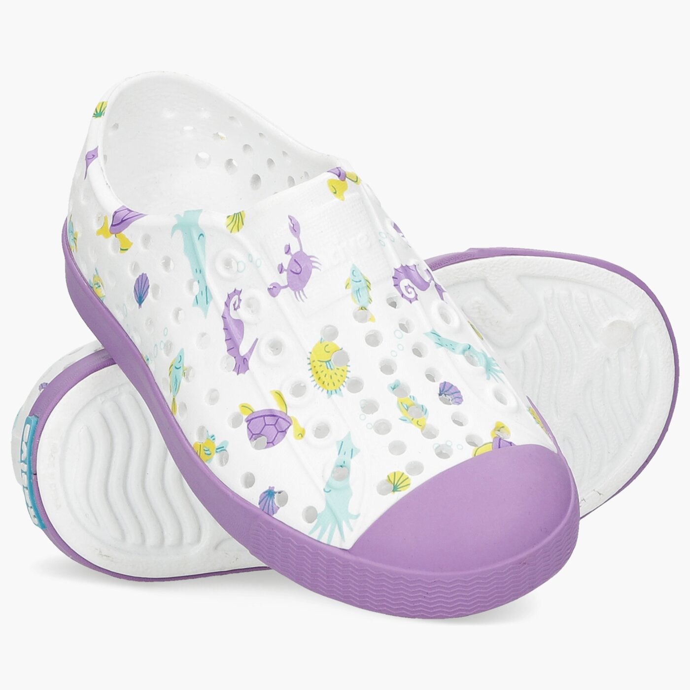 Dziecięce trampki NATIVE JEFFERSON PRINT JUNIOR 12100101-8968 kolor biały