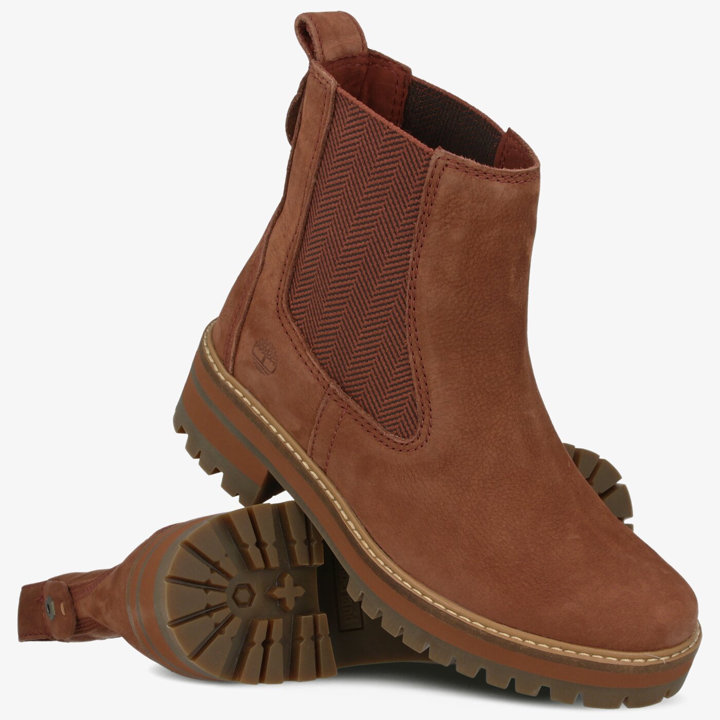 Damskie botki / sztyblety TIMBERLAND COURMAYEUR VALLEY CHELSEA tb0a23wjv171 kolor koralowy