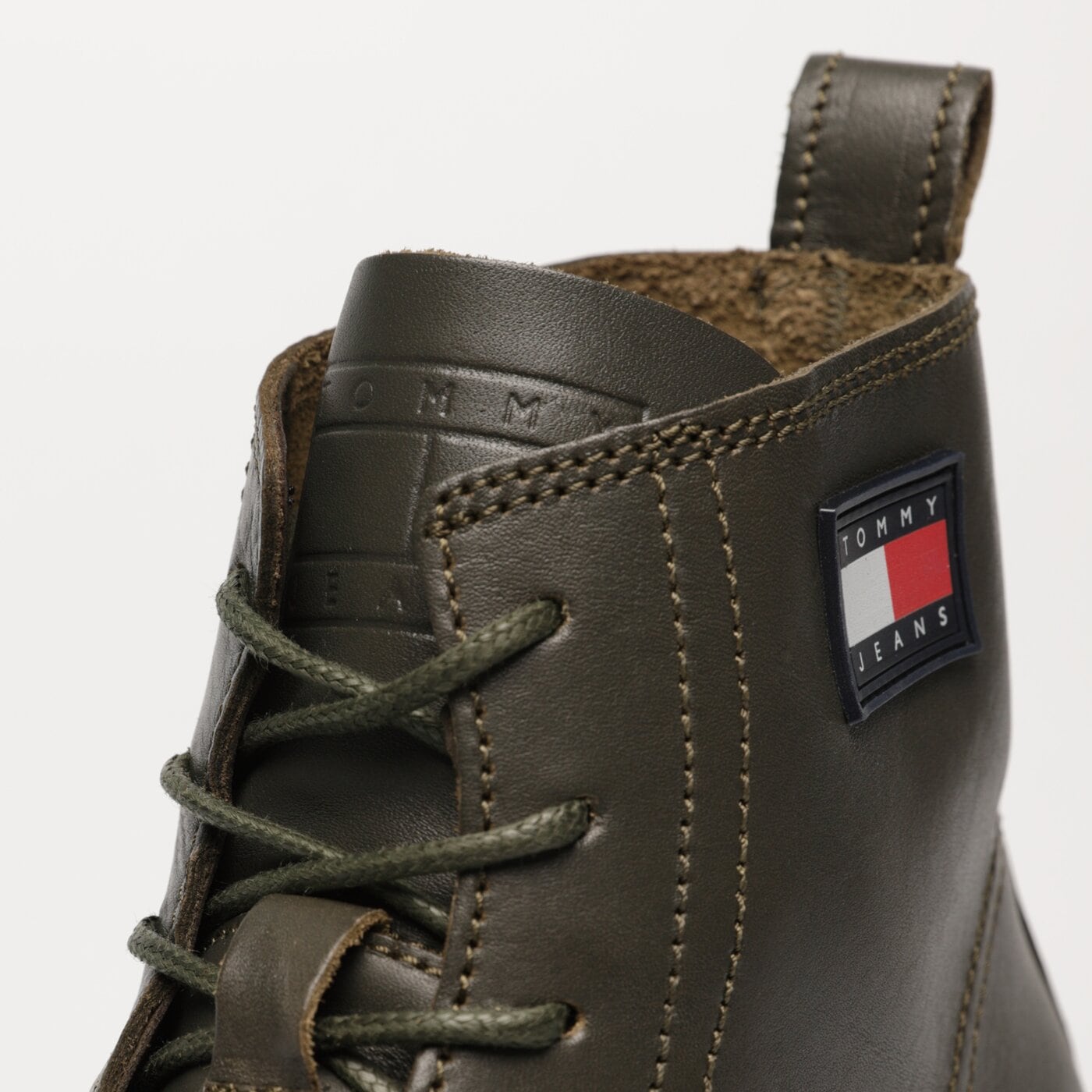 TOMMY HILFIGER TJM RUBERIZED LACE UP BOOT em0em01276mrh kolor zielony