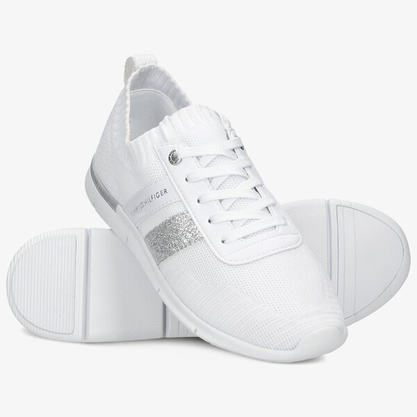 Damskie sneakersy (buty) TOMMY HILFIGER FEMININE LIGHTWEIGHT SNEAKER fw0fw05014ybr kolor biały