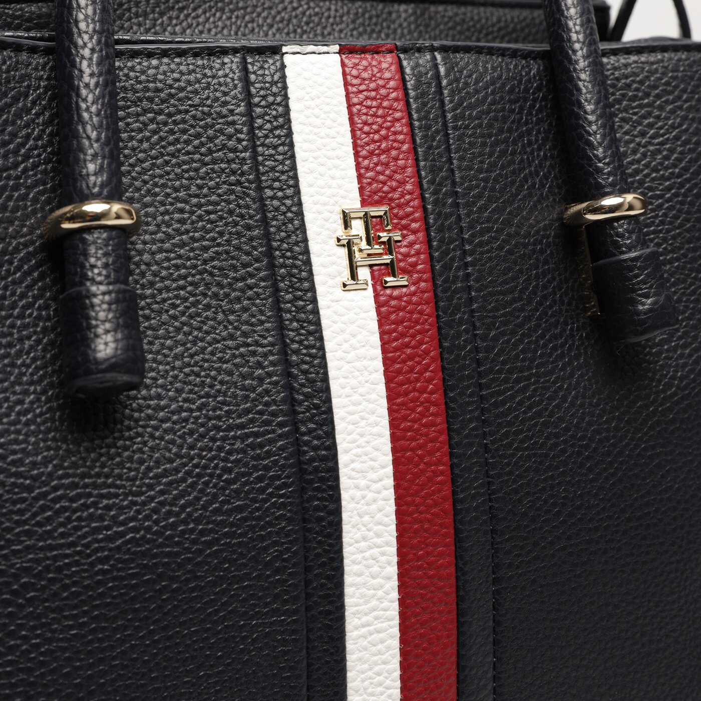 Damska torebka TOMMY HILFIGER TOREBKA TH EMBLEM SATCHEL CORP aw0aw15286dw6 kolor granatowy