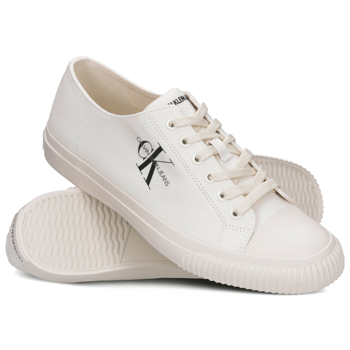 Męskie trampki CALVIN KLEIN IACO CANVAS s0593biw kolor biały
