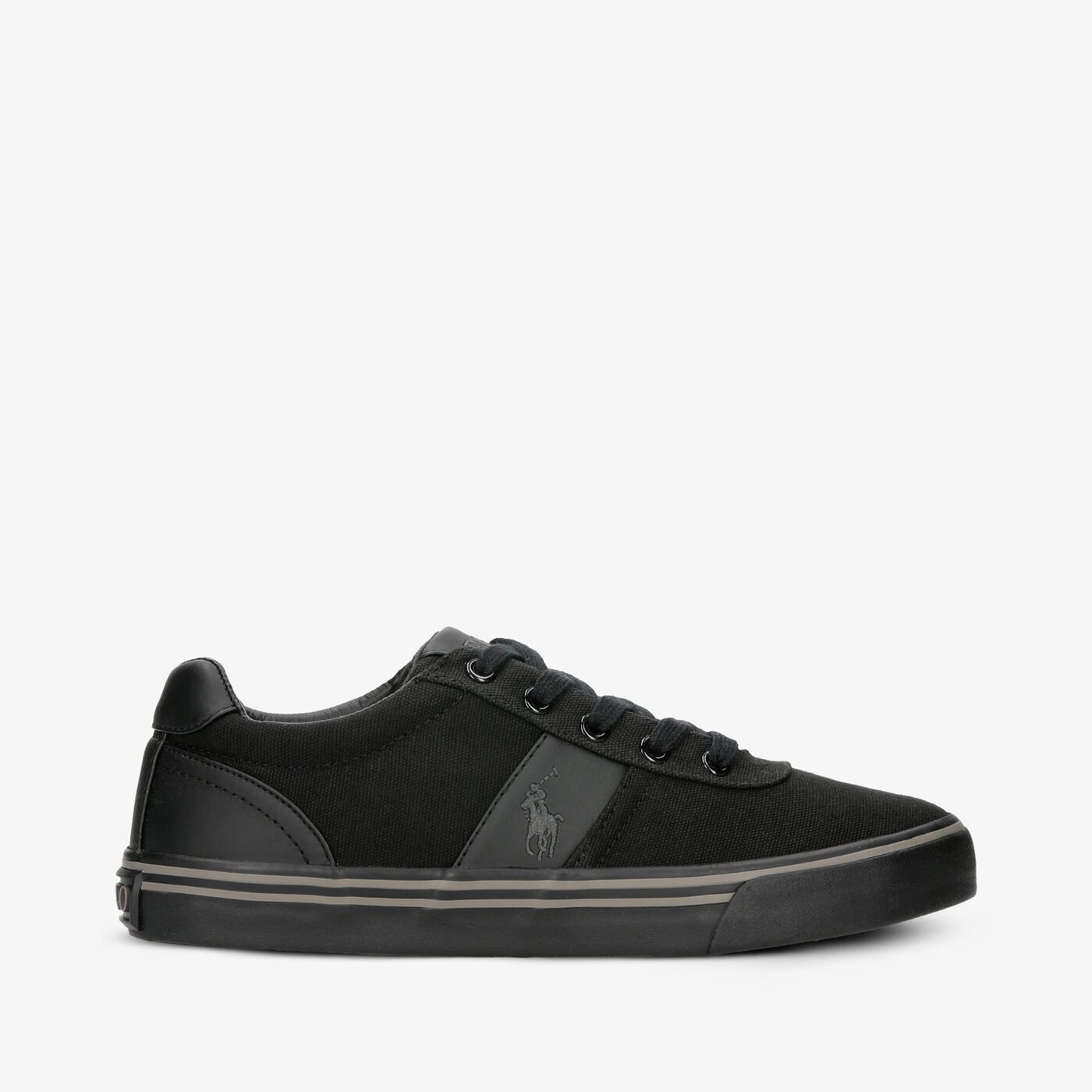 Męskie trampki POLO RL HANFORD NE BLACK/CHARCOAL/BLACK CANVAS 816176919c43 kolor czarny