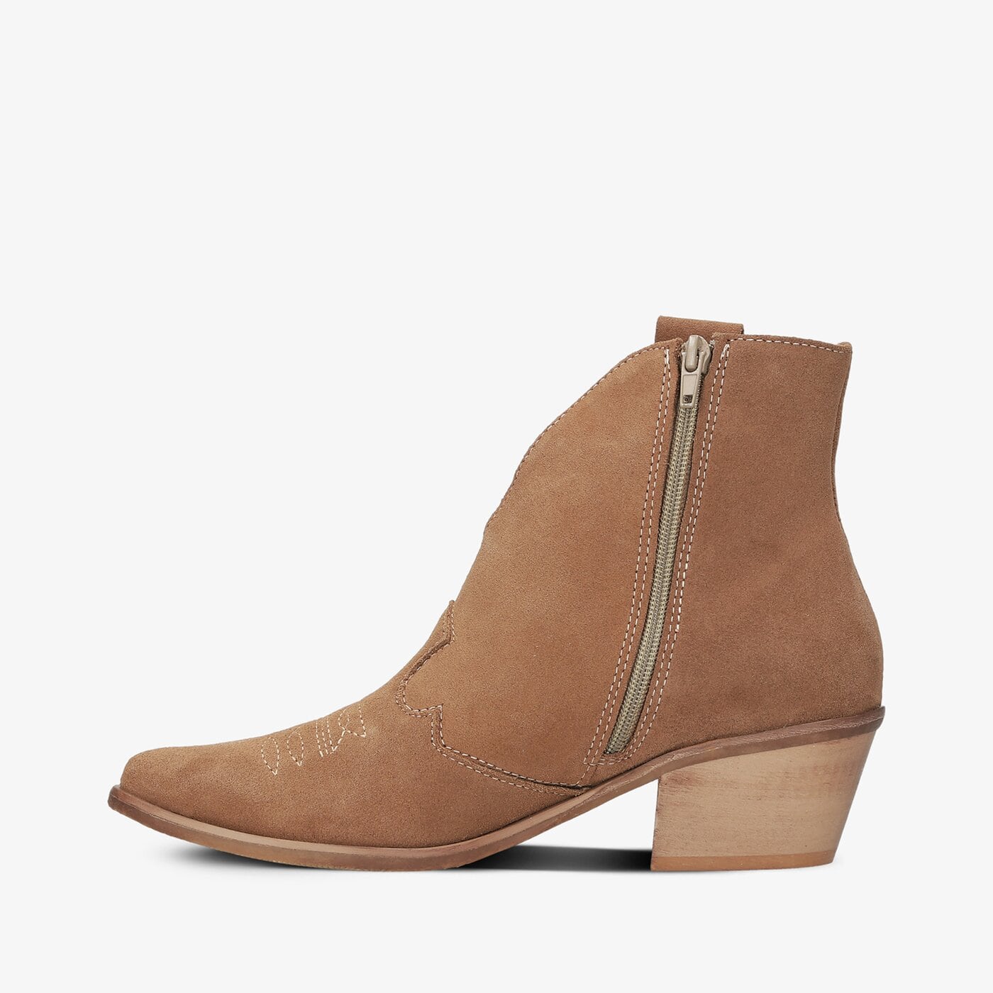 Damskie botki / sztyblety SYMBIOSIS PREMIUM ARIZONA GIRL sywc121004 kolor beżowy