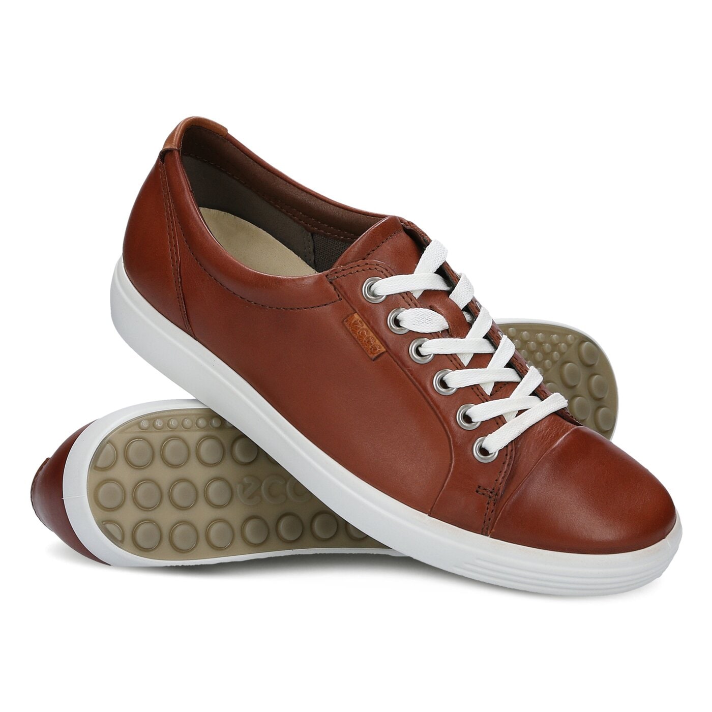 Damskie trampki ECCO SOFT 7 LADIES 43000301195 kolor brązowy