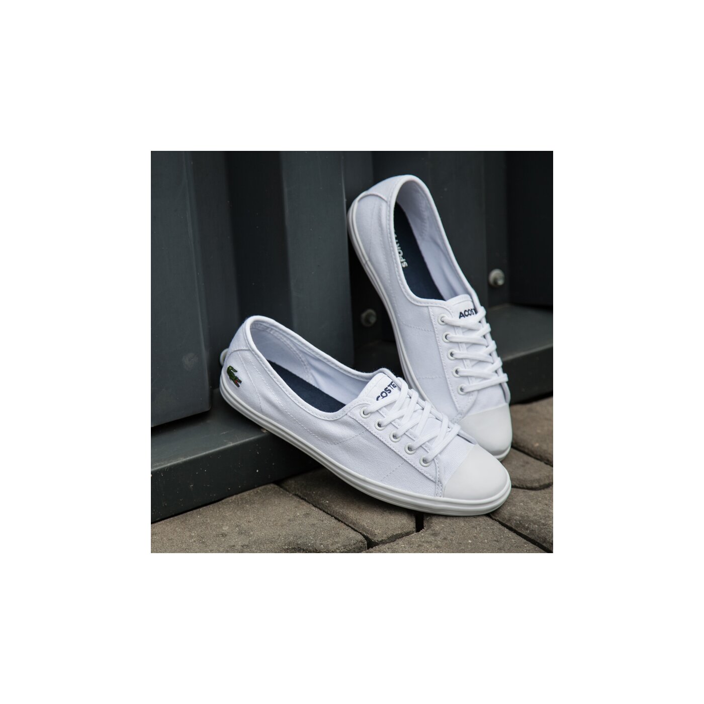 Damskie trampki LACOSTE ZIANE LCR2 727spw015021g kolor biały
