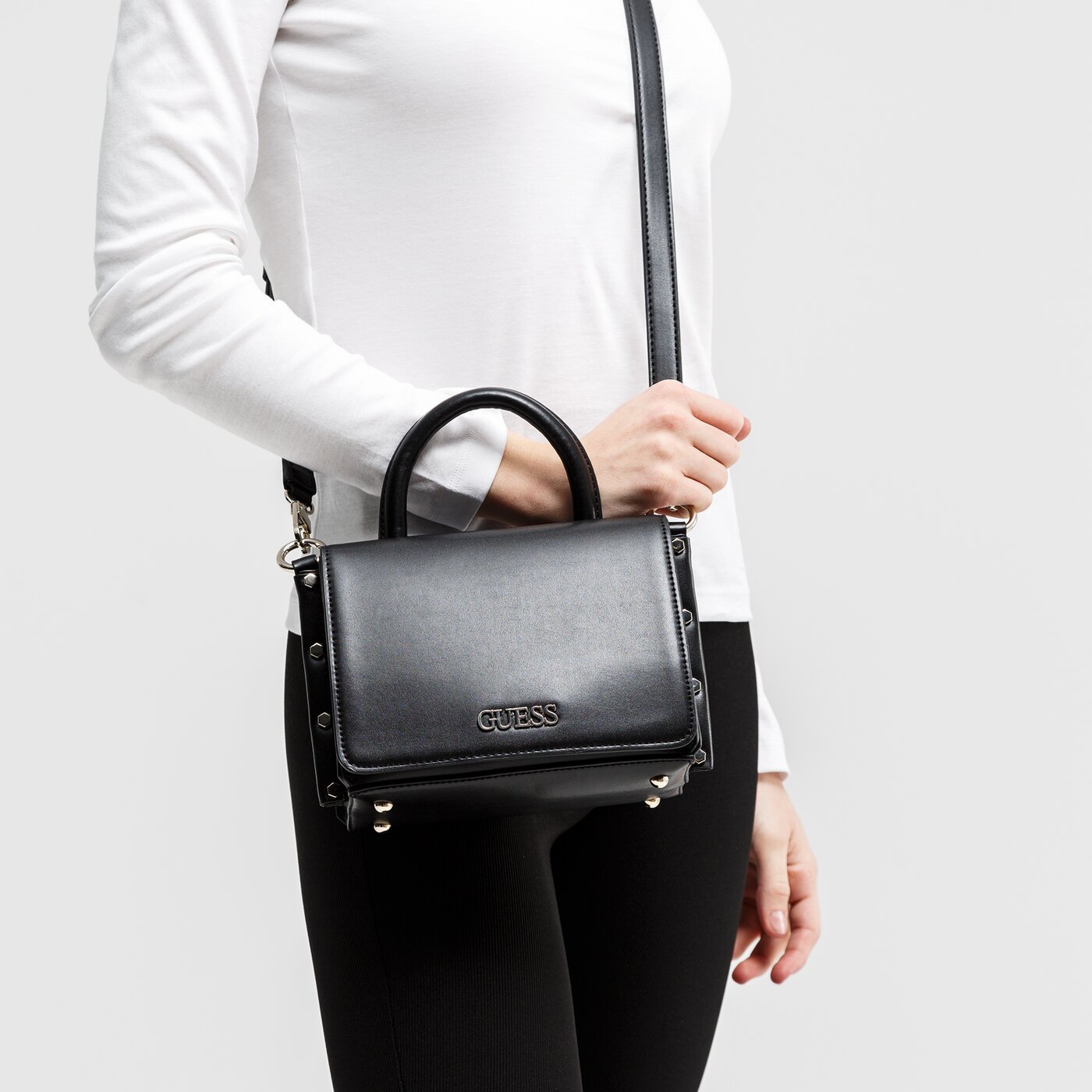 Damska torebka GUESS TOREBKA TIA DOUBLE FLAP CROSSBODY hwvg7880180bla kolor czarny