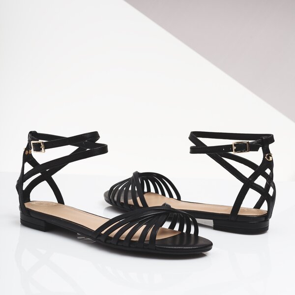 Damskie sandały GUESS RAMZIE SANDAL fl6rzelea03black kolor czarny